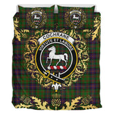 Cochrane 01 Tartan Crest Bedding Set - Golden Thistle Style